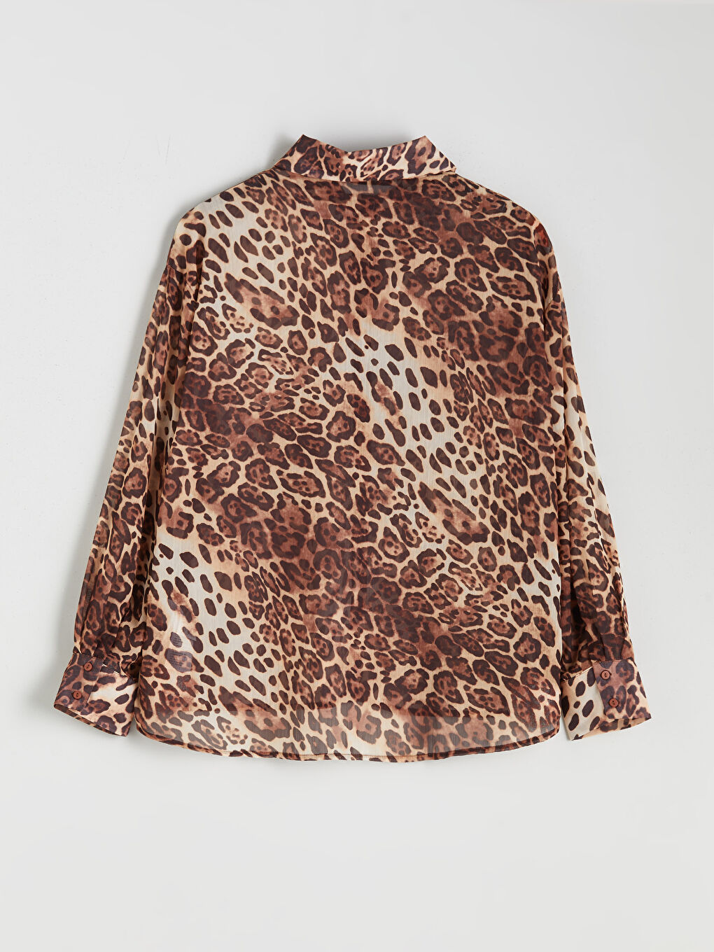 Leopard Print Oversize Women's Shirt-5