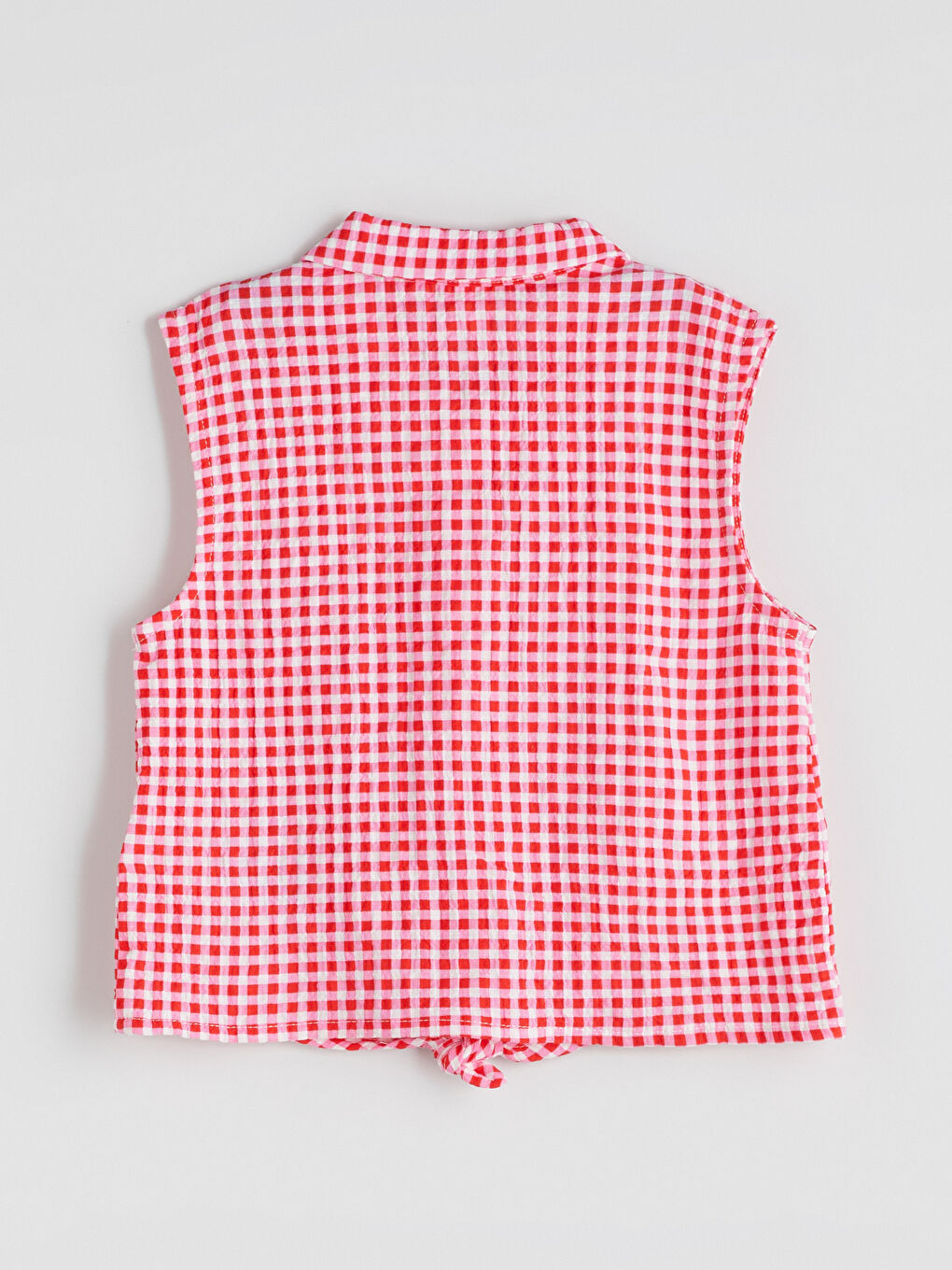 Pembe Ekose Kız Çocuk Gömlek-2