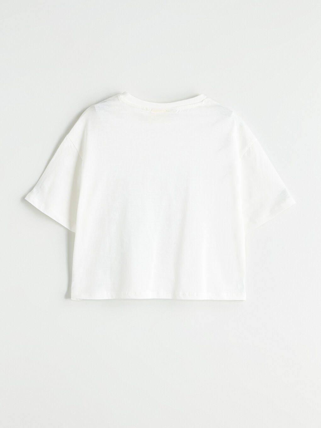 Crew Neck Stitch and Angel Printed Girls' T-Shirt-2