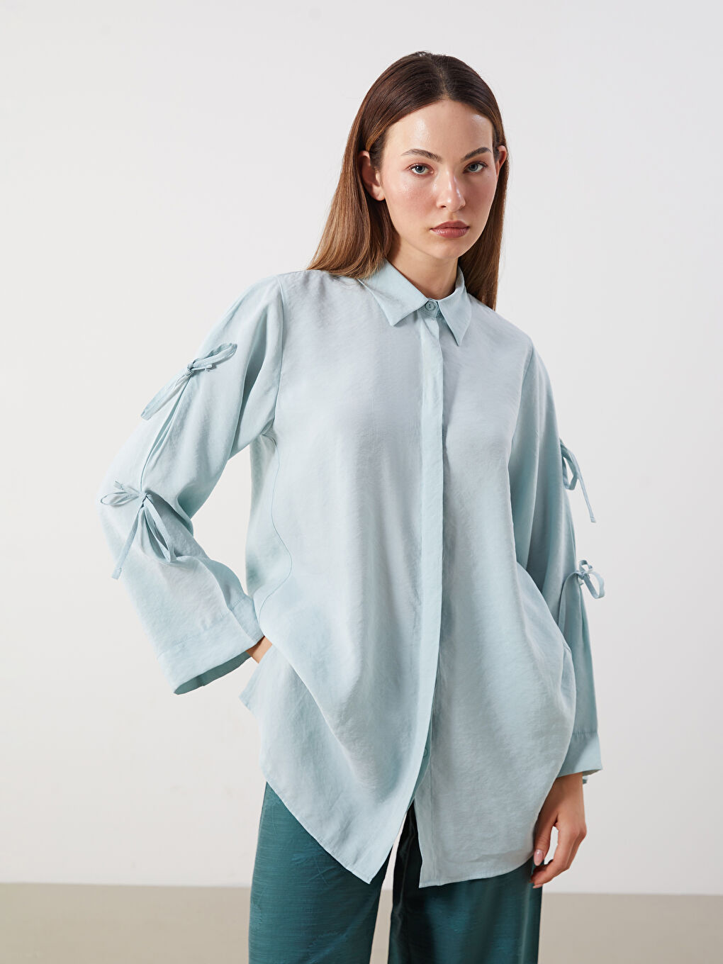 LCWAIKIKI Classic Modal Blend Women's Shirt Tunic -S5PG77Z8-CSM