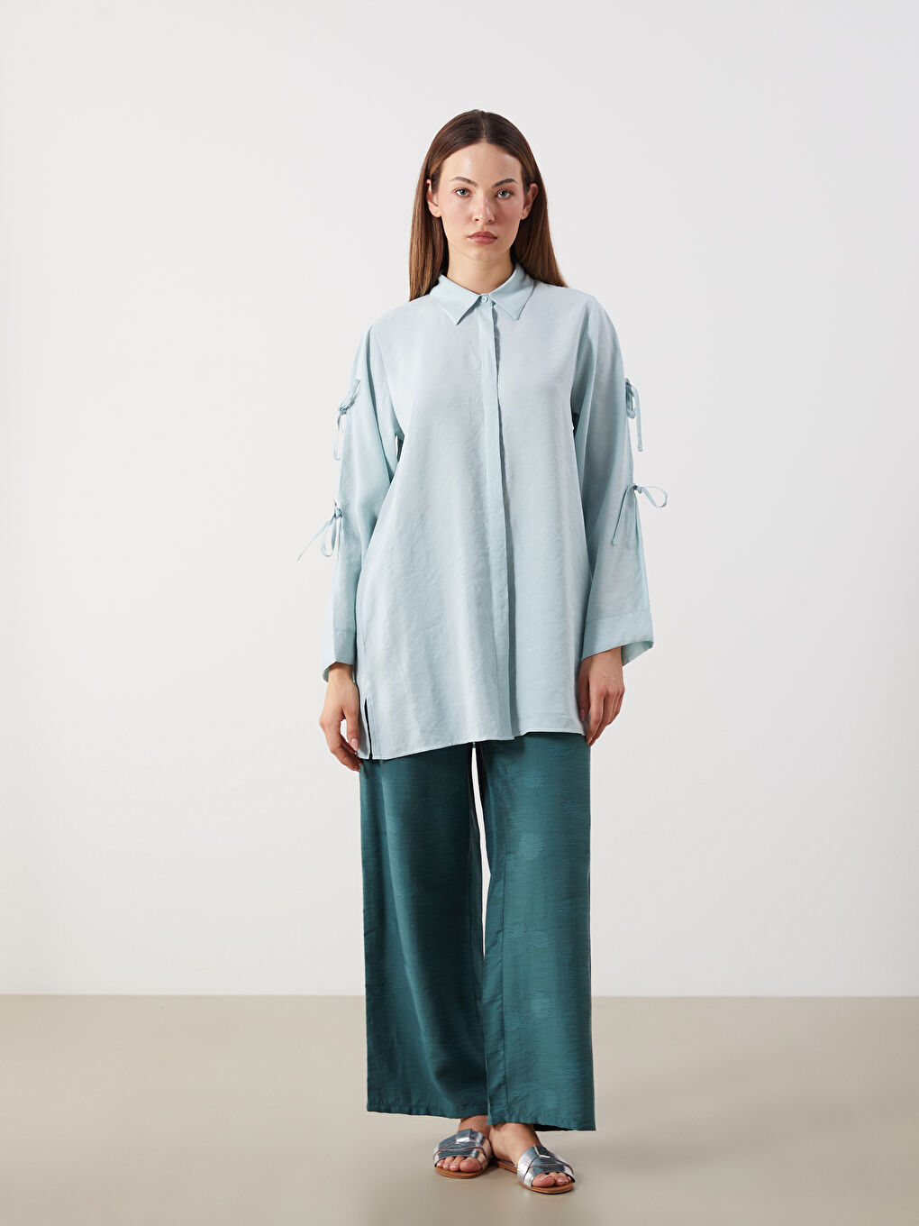 LCWAIKIKI Classic Modal Blend Women's Shirt Tunic -S5PG77Z8-CSM
