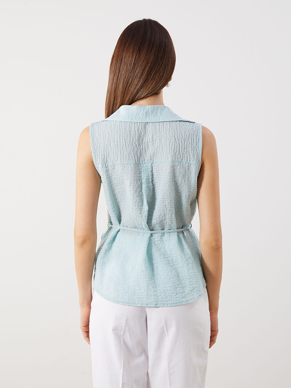 LCWAIKIKI Classic Textured Women's Shirt -S5PG79Z8-CSM