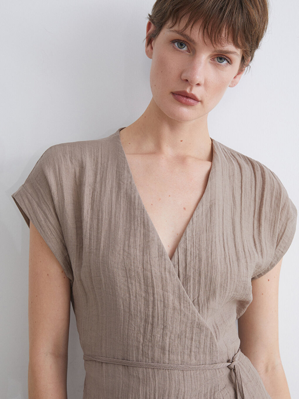 LCWAIKIKI Classic Double Breasted Textured Blouse -S5PG84Z8-ENE