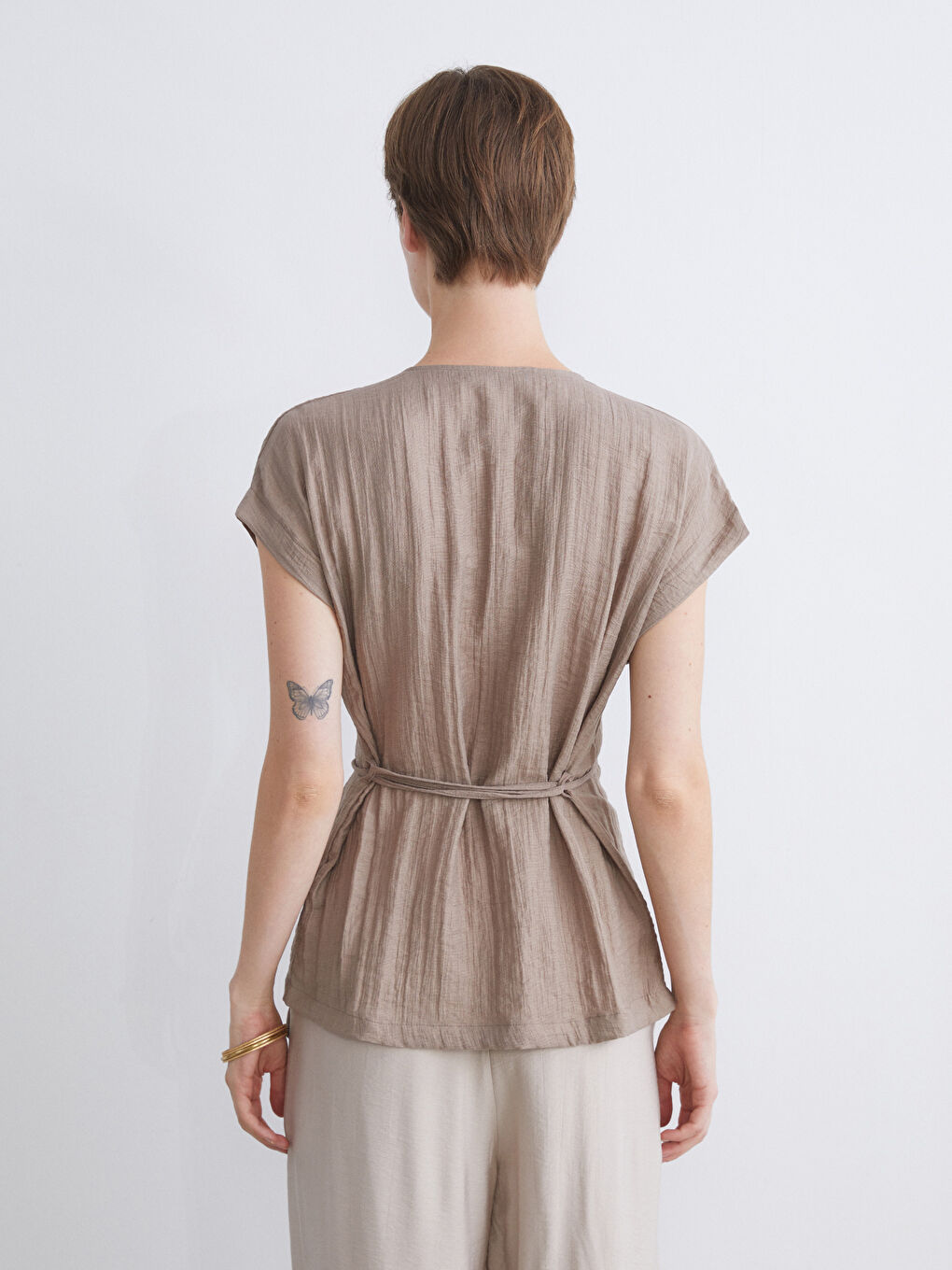 LCWAIKIKI Classic Double Breasted Textured Blouse -S5PG84Z8-ENE