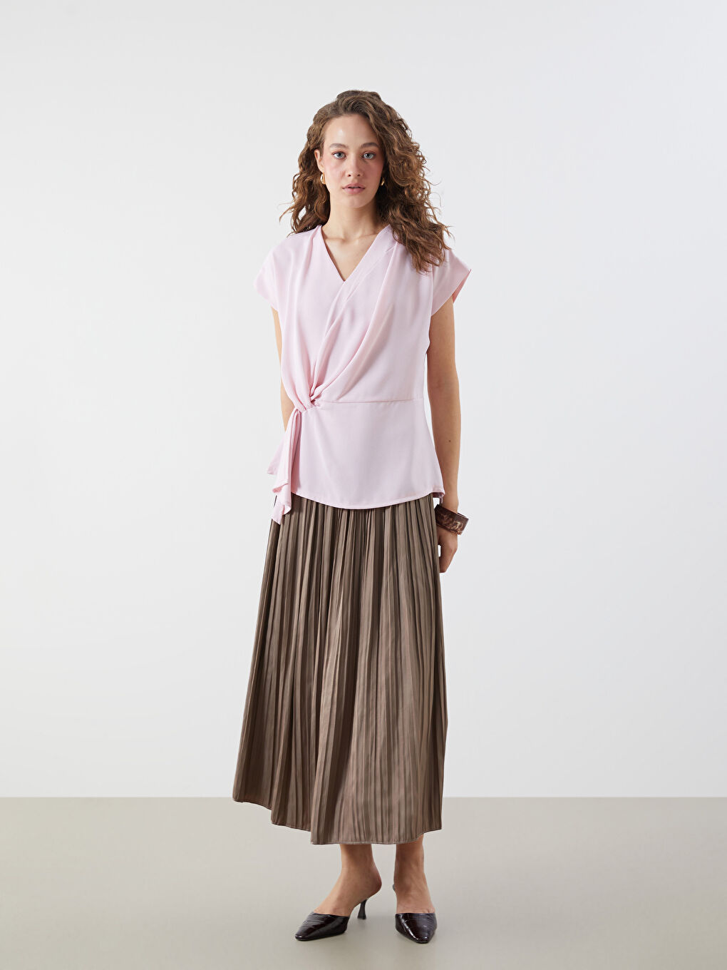 LCWAIKIKI Classic Bluza sa V izrezom i naborima -S5PG85Z8-DTG