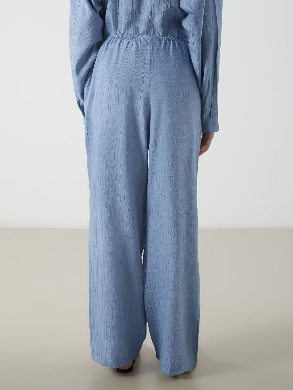 Elasticated Waist Linen-Look Women's Trousers -S5PH05Z8-GAJ