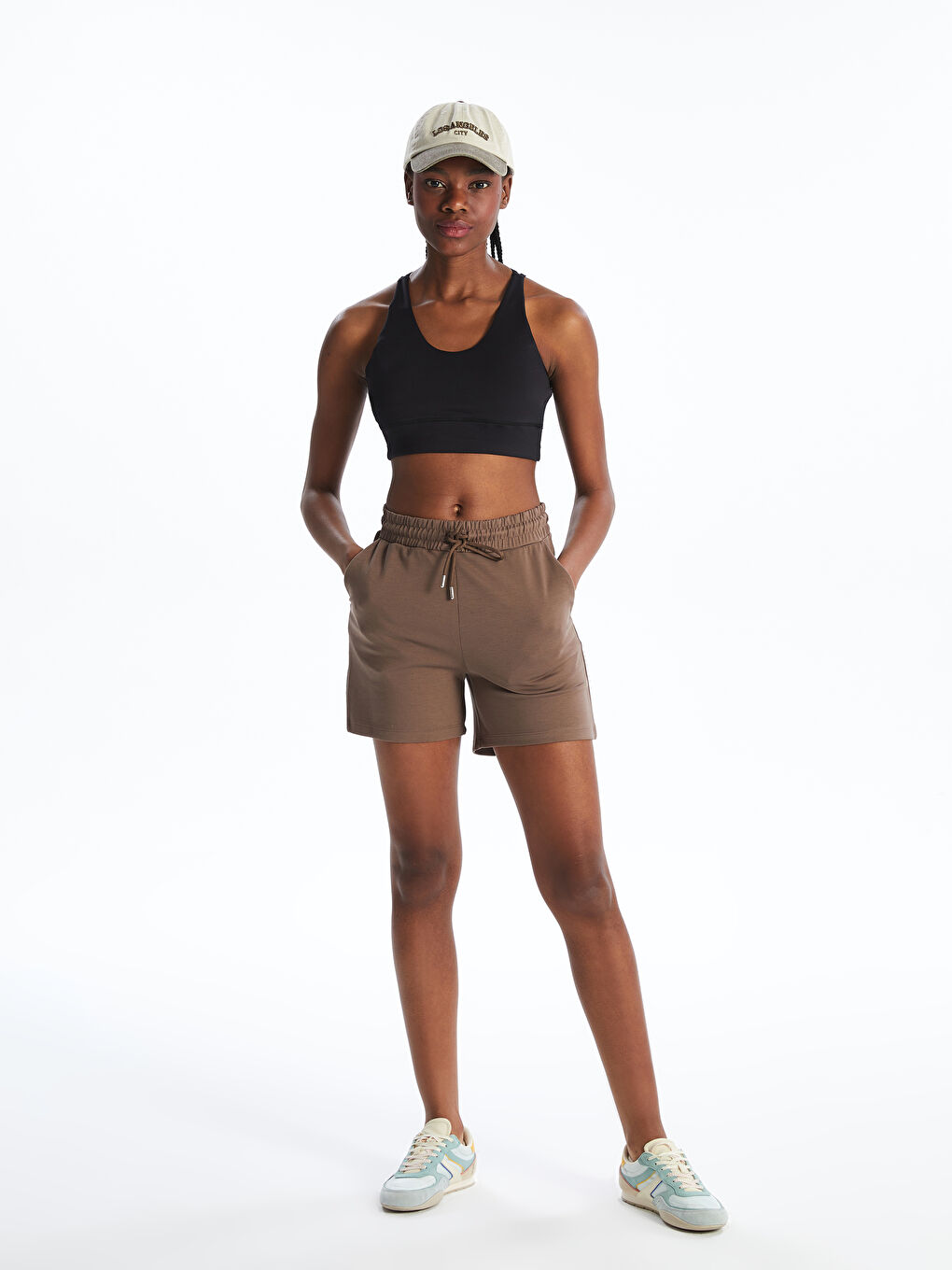 Elasticated Waist Women's Shorts -S5PH30Z8-PS7