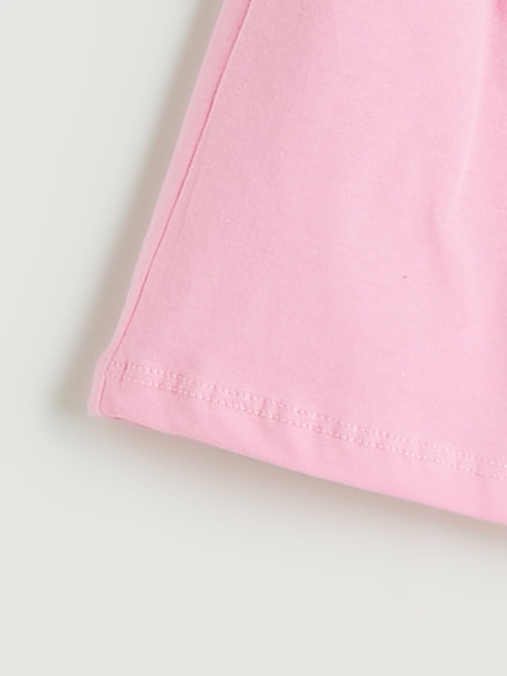 Pembe Beli Lastikli Basic Kız Çocuk Pijama Şort-1