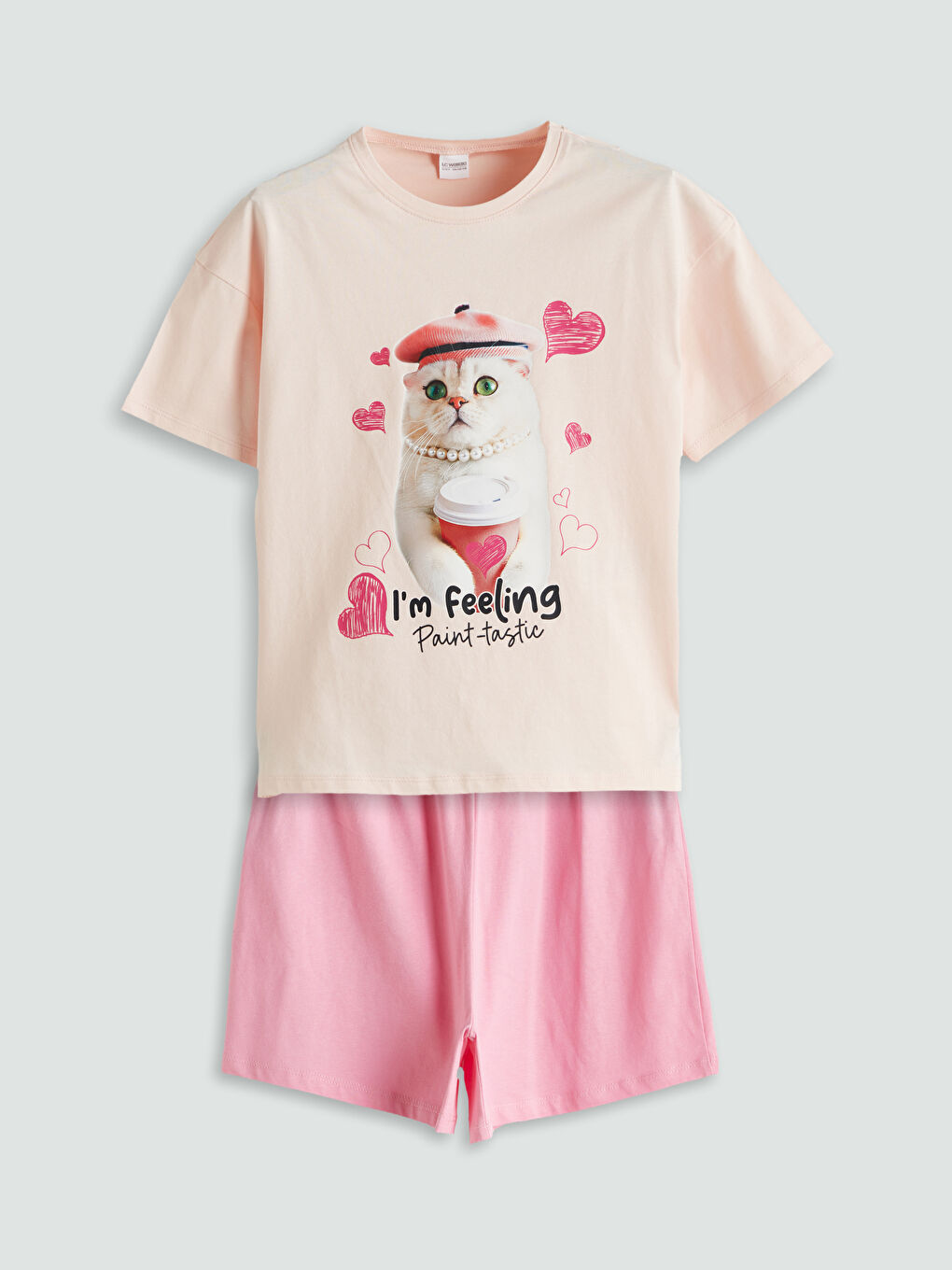Girl PINK Shortie Pyjama Set -S5PH35Z4-FRA