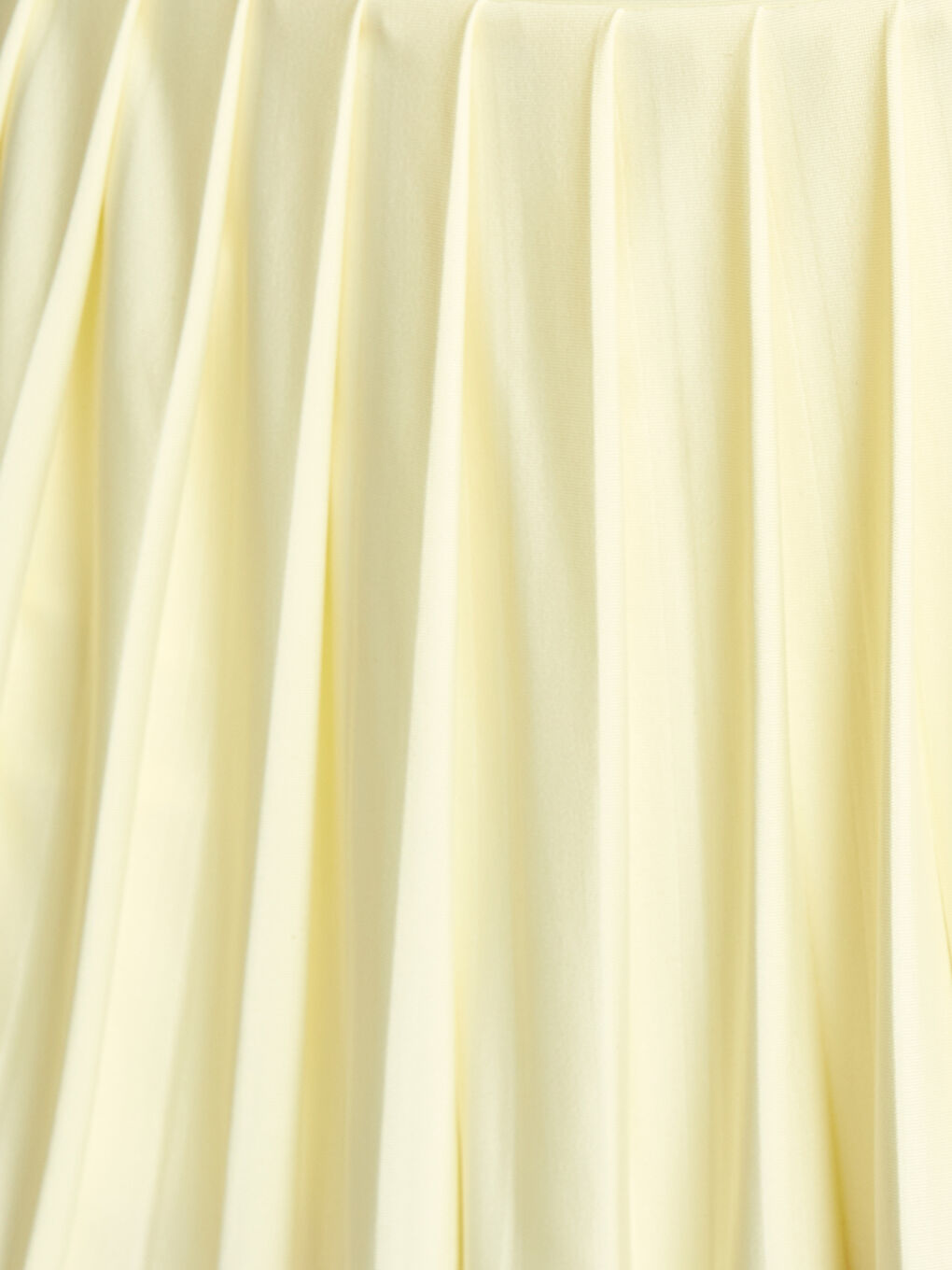 Sarı Beli Lastikli Pileli Mini Spor Şort Etek-2