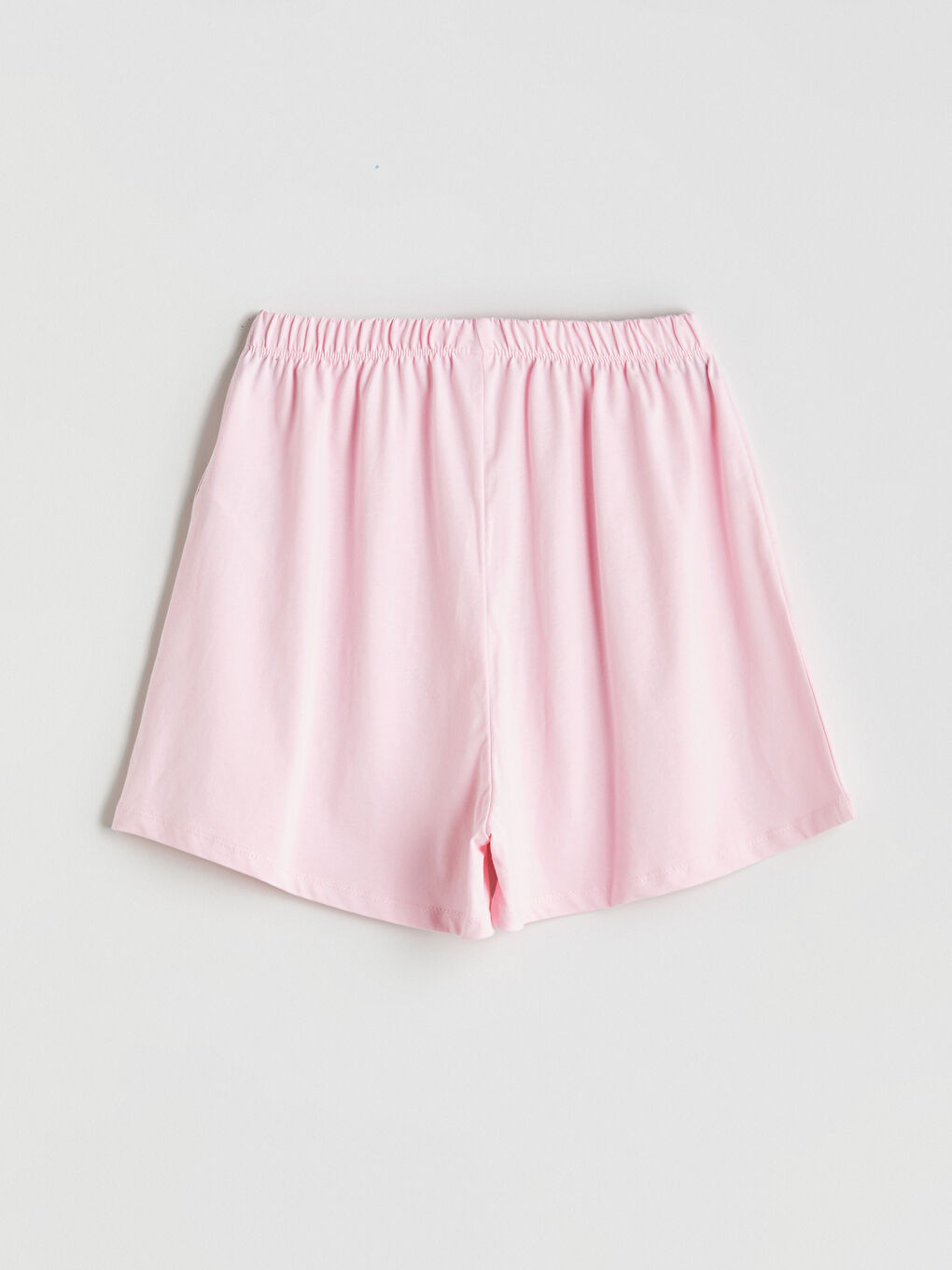 Pembe Beli Lastikli Basic Kız Çocuk Pijama Şort-2
