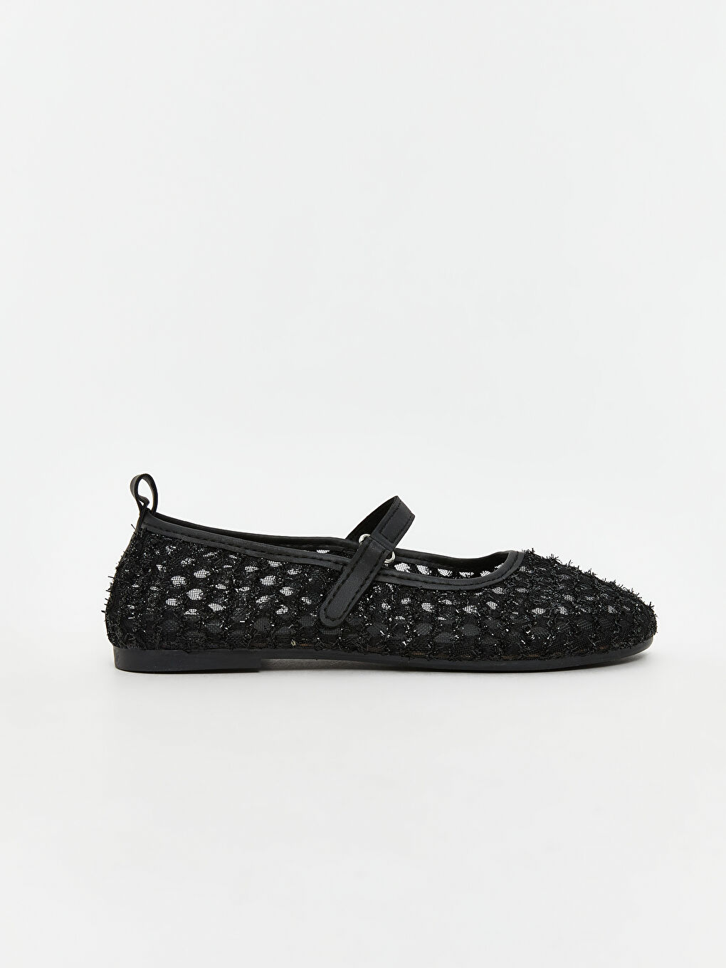 Siyah Sim Detaylı Kız Çocuk File Babet-1