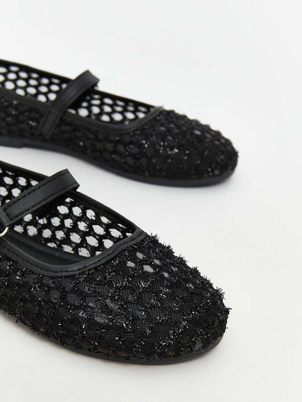 Siyah Sim Detaylı Kız Çocuk File Babet-2