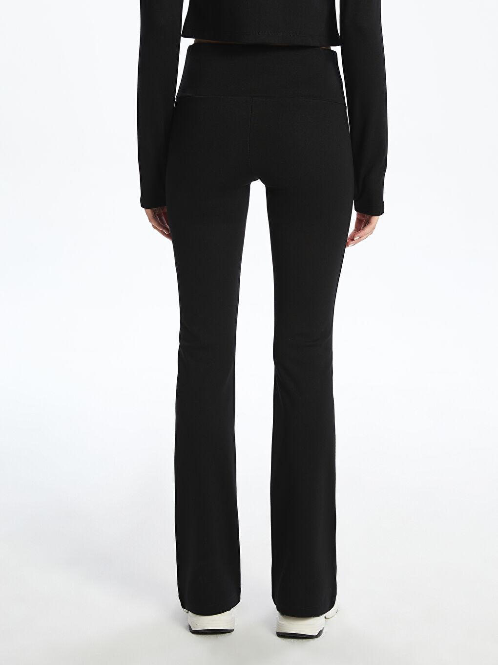 Elasticated Waist Flared Women's Sports Leggings -S5PH51Z8-CVL