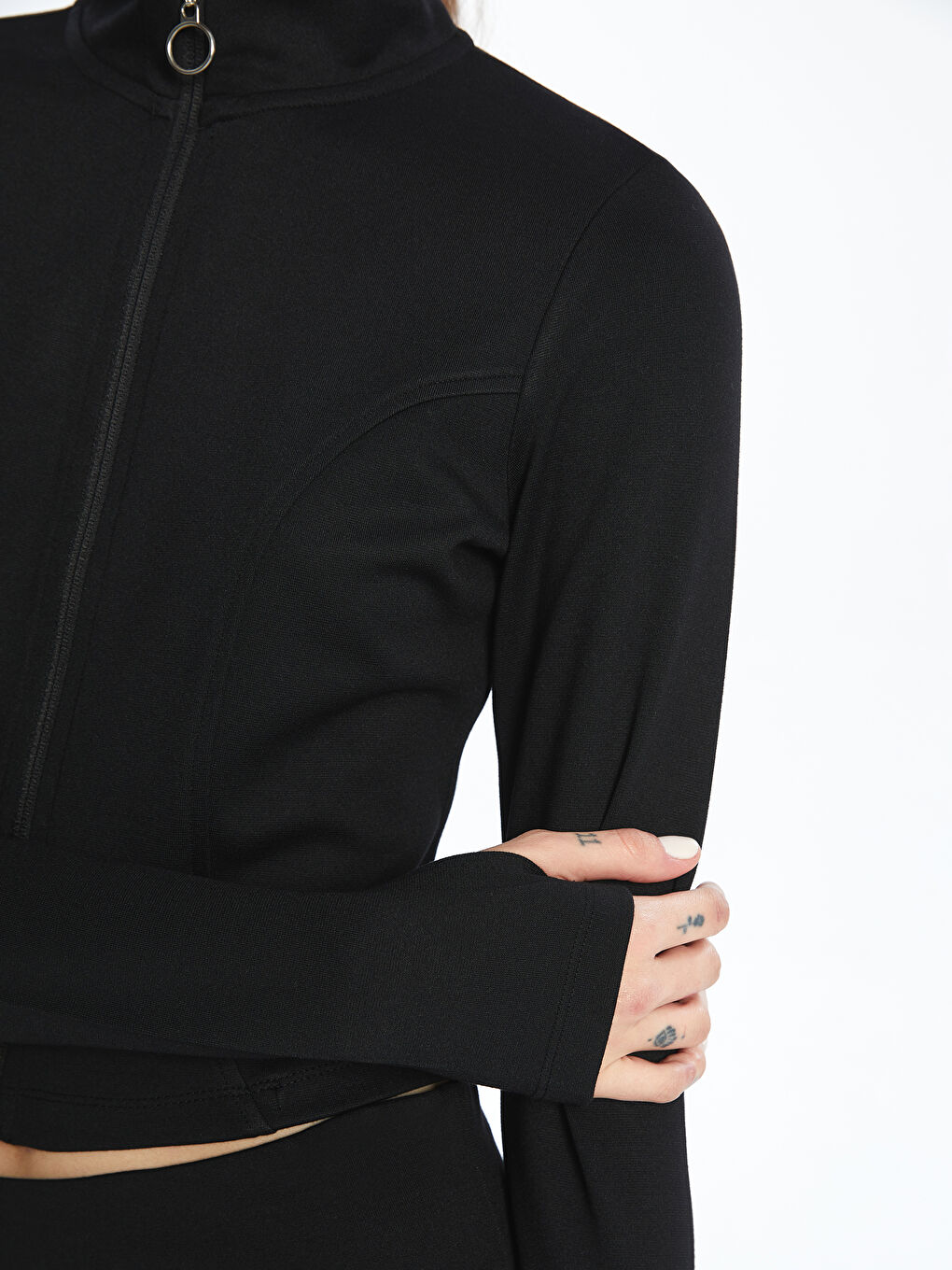 Funnel Neck Women's Zip-Up Sweatshirt -S5PH52Z8-CVL