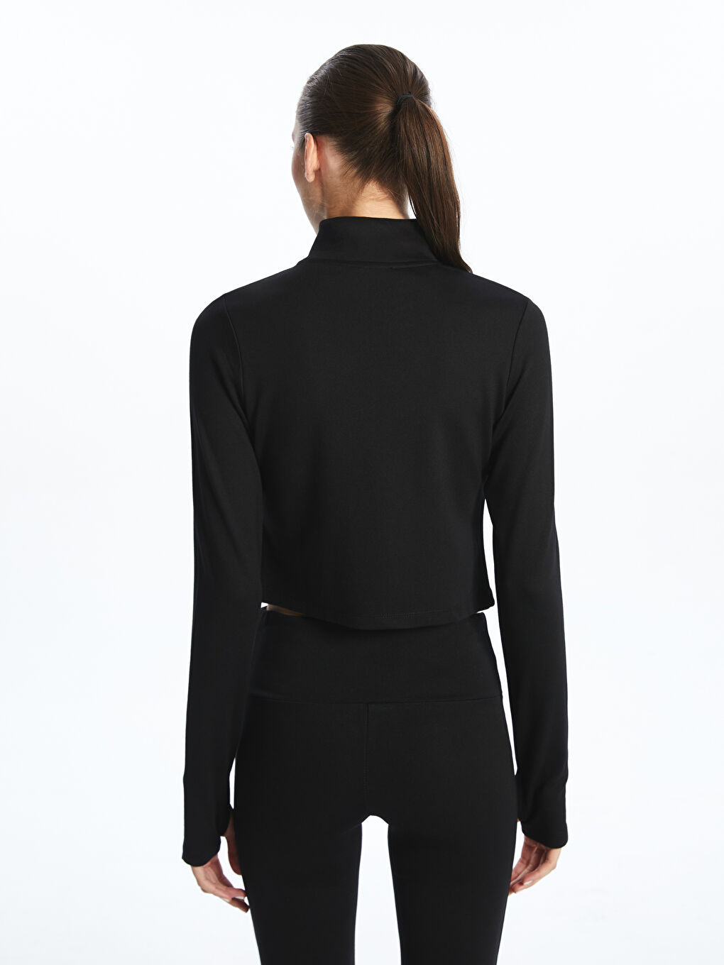 Funnel Neck Women's Zip-Up Sweatshirt -S5PH52Z8-CVL