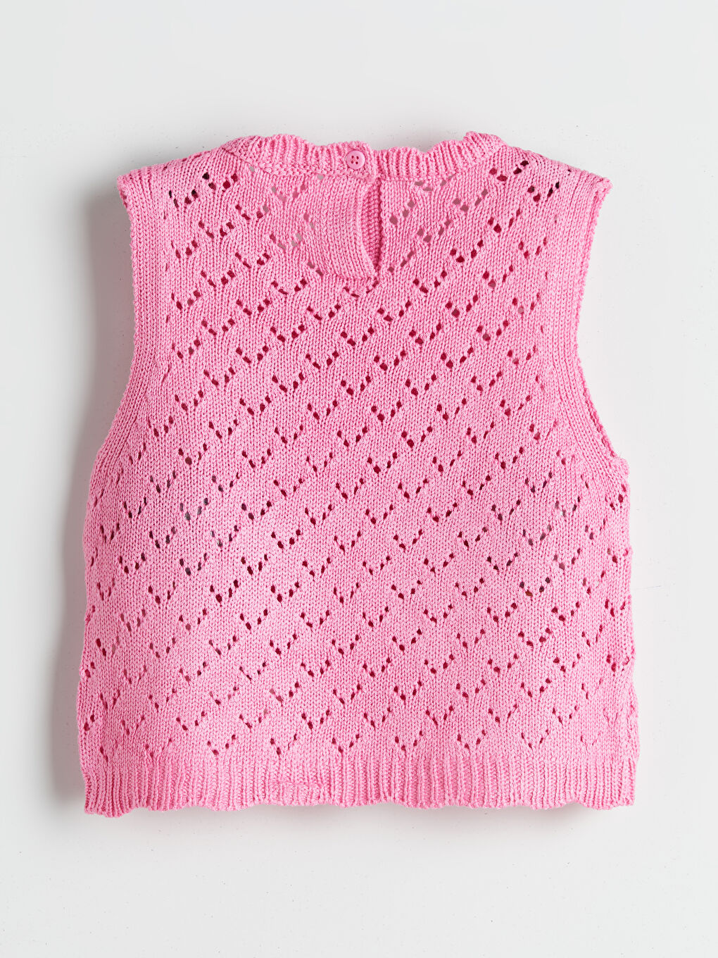 Pembe Ajurlu Kız Çocuk Süveter ve Şort 2'li-2