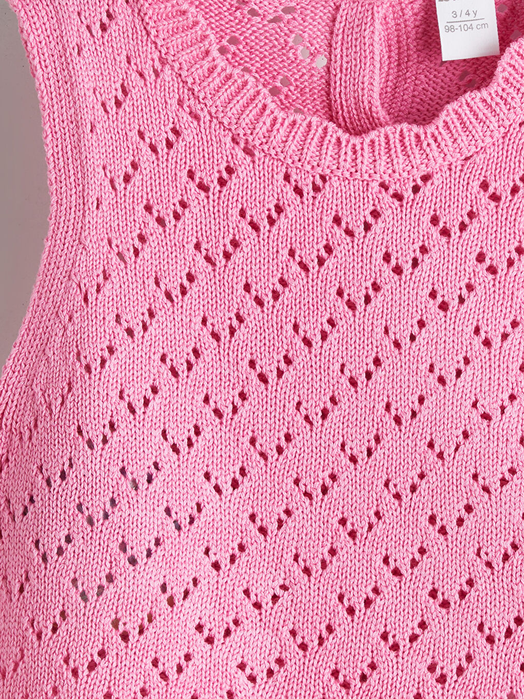 Pembe Ajurlu Kız Çocuk Süveter ve Şort 2'li-5