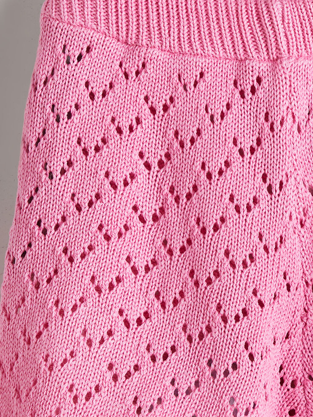 Pembe Ajurlu Kız Çocuk Süveter ve Şort 2'li-6