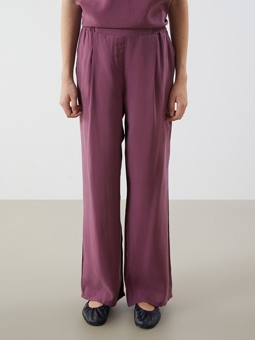 LCWAIKIKI Classic Elasticated Waist Modal Blend Women's Trousers -S5PH88Z8-D15