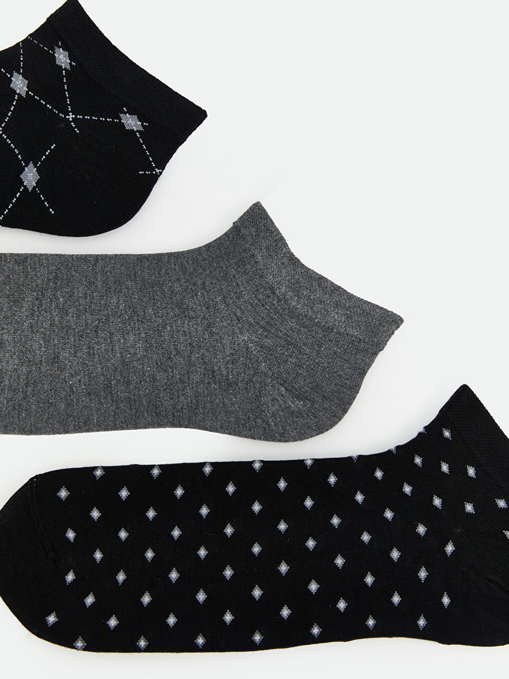 Patterned Men's Trainer Socks 5 Pack -S5PH91Z8-K00