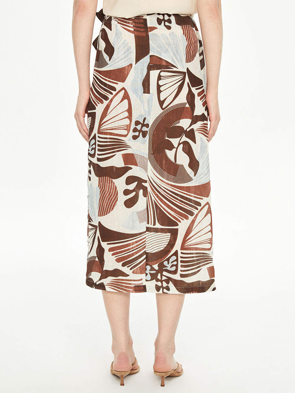 Elastic Waist Figured Skirt -S5PI13Z8-LQY