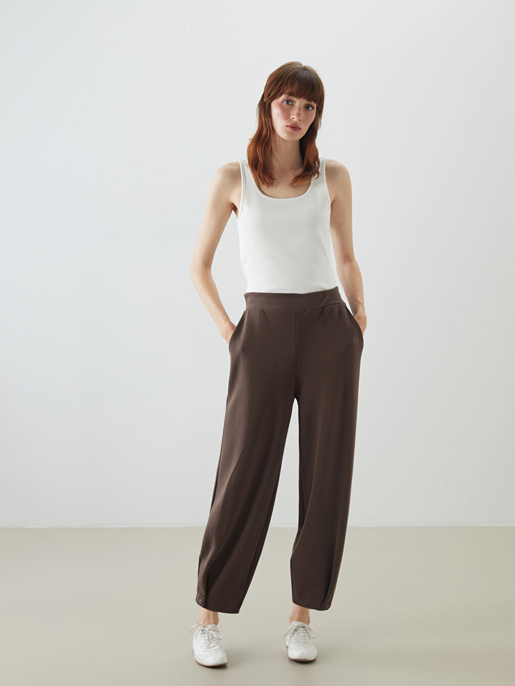 LCW Vision Women's Sweatpants with Elasticated Waist and Modal Blend -S5PI18Z8-R39