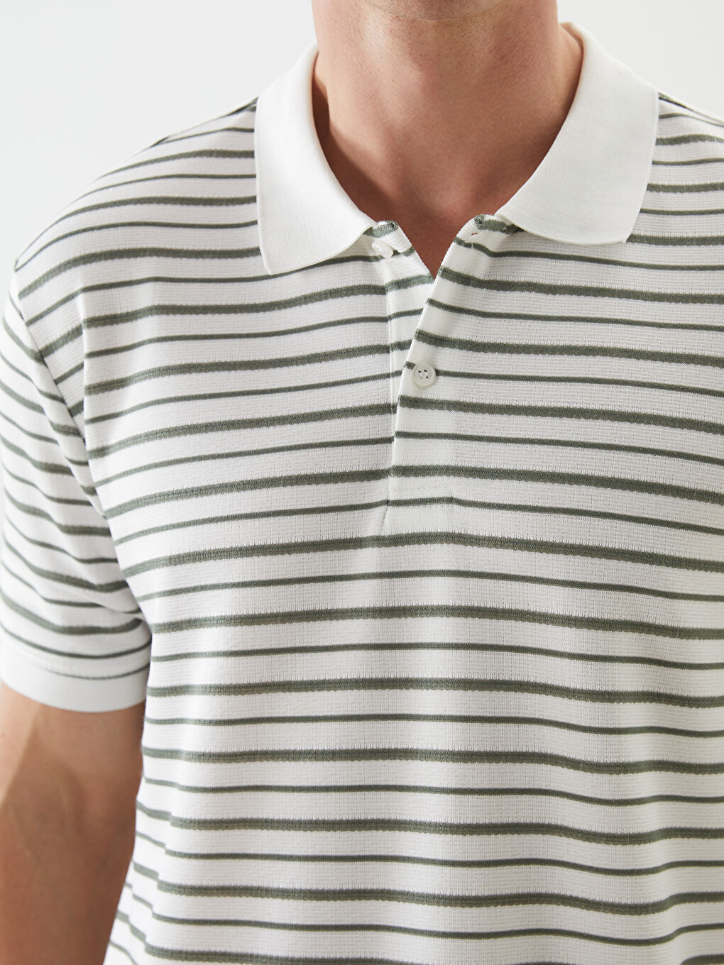 Polo Neck Striped Men's T-Shirt -S5PI44Z8-LFT
