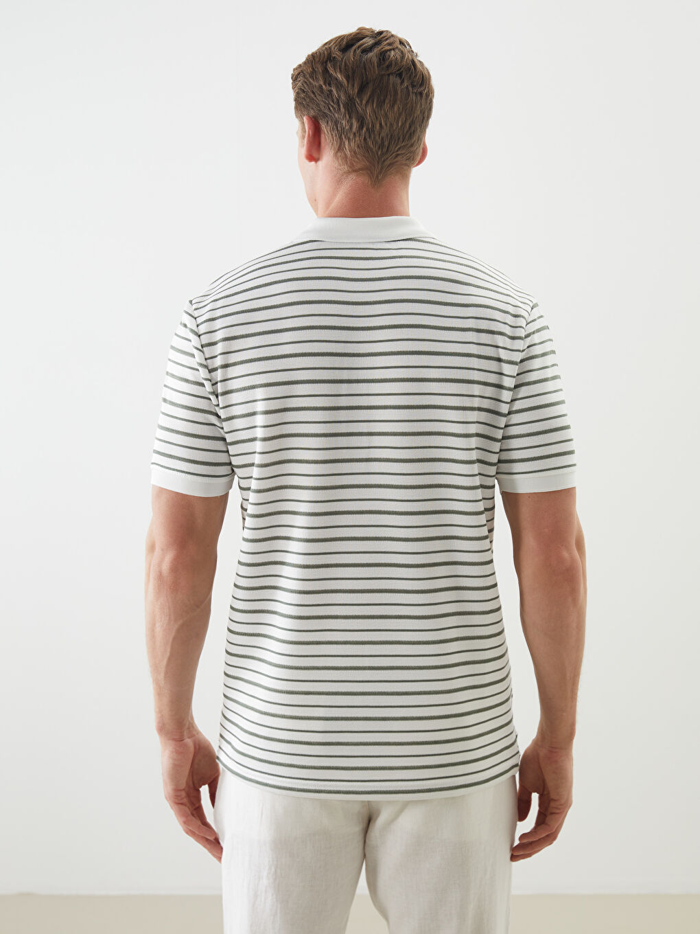 Polo Neck Striped Men's T-Shirt -S5PI44Z8-LFT