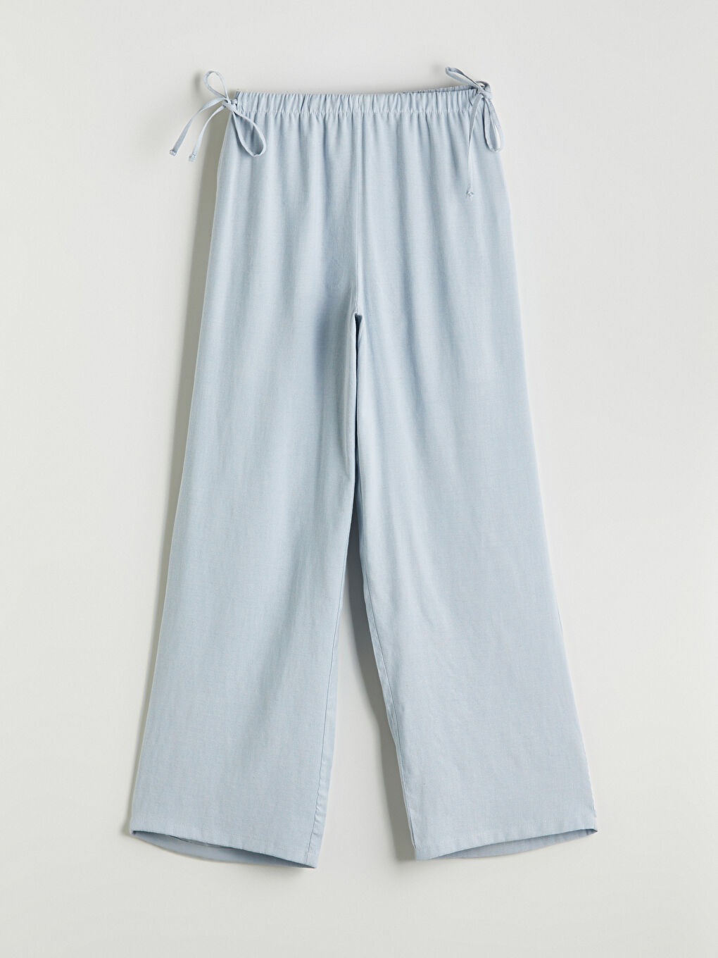 Women's Elastic Waist Linen Blend Trousers -S5PI57Z8-HWT