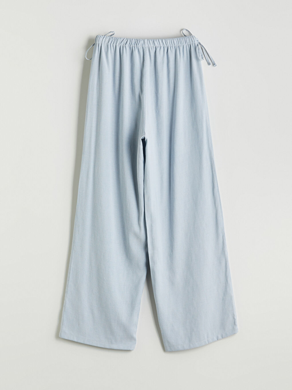 Women's Elastic Waist Linen Blend Trousers -S5PI57Z8-HWT