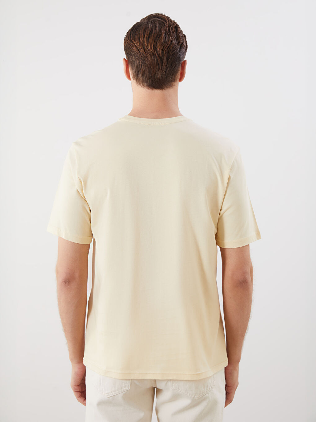 Crew Neck Printed Jersey Men's T-Shirt -S5PI69Z8-FQC