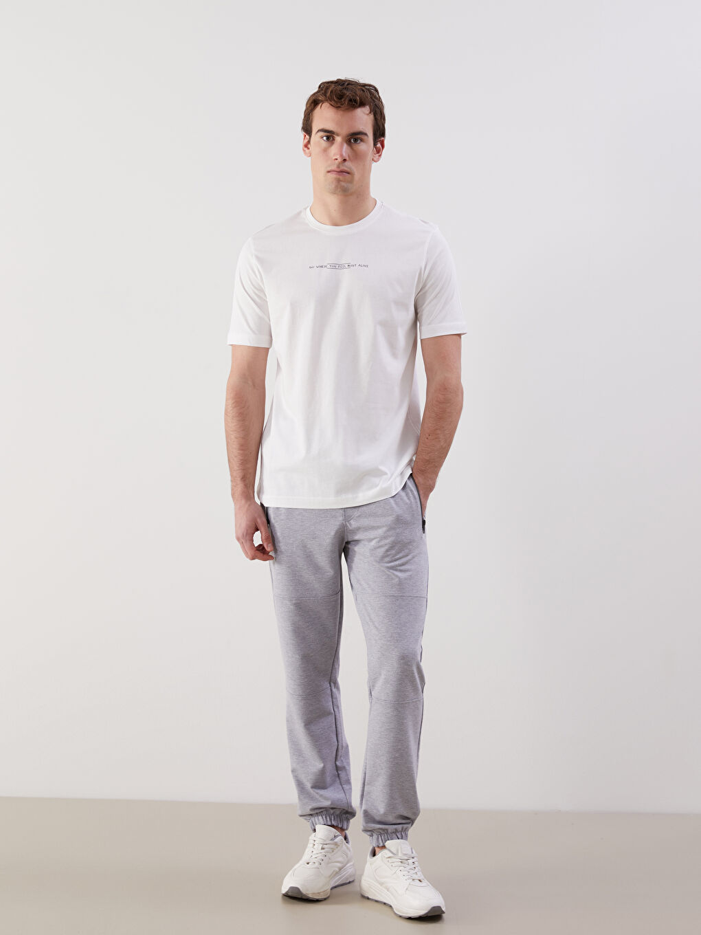 Crew Neck Printed Combed Cotton Men's T-Shirt -S5PI69Z8-R9J
