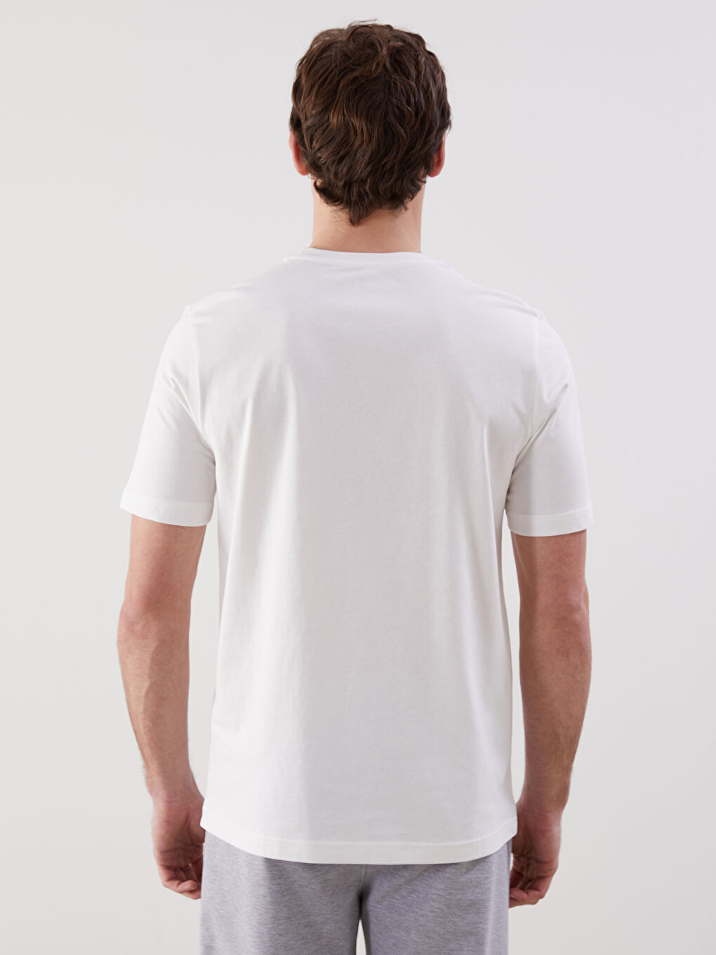 Crew Neck Printed Combed Cotton Men's T-Shirt -S5PI69Z8-R9J
