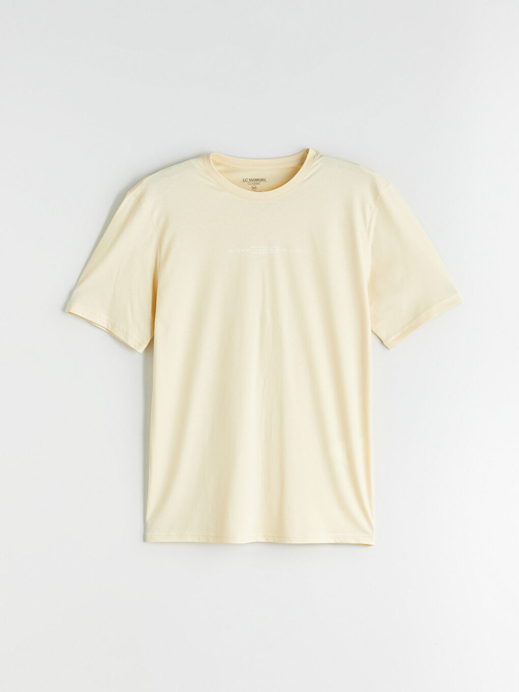 Crew Neck Printed Jersey Men's T-Shirt -S5PI69Z8-FQC