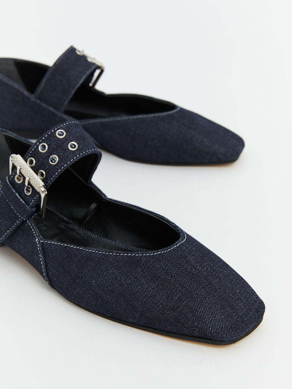 KOOR Mavi Kadın Denim Babet - 2