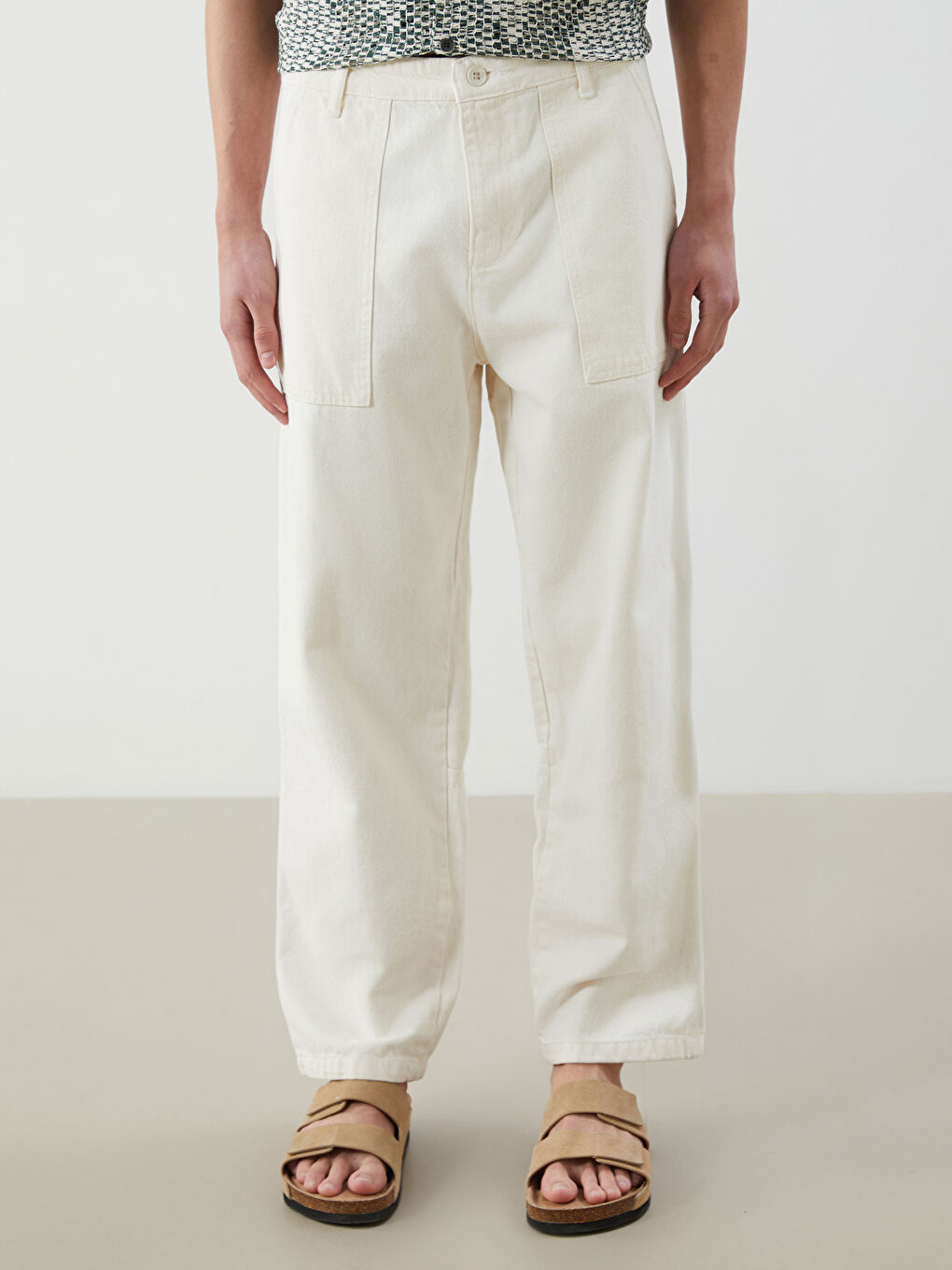 Standard Fit Twill Men's Trousers -S5PI91Z8-J1F