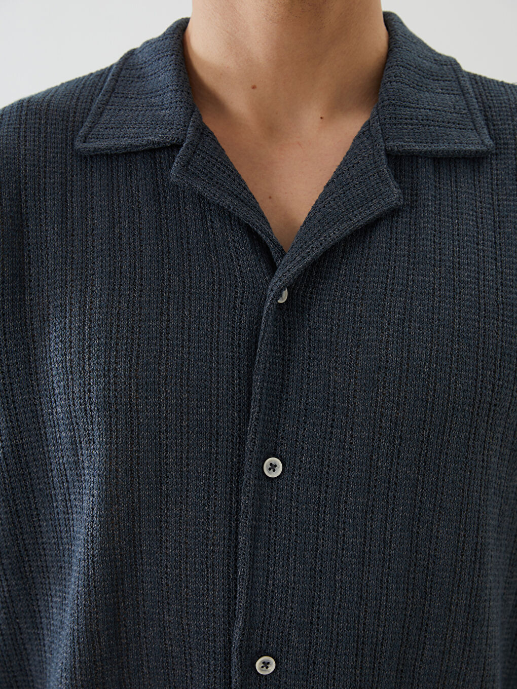 LCW Vision Regular Fit Resort Collar Short Sleeve Men's Shirt -S5PI97Z8-ZPA