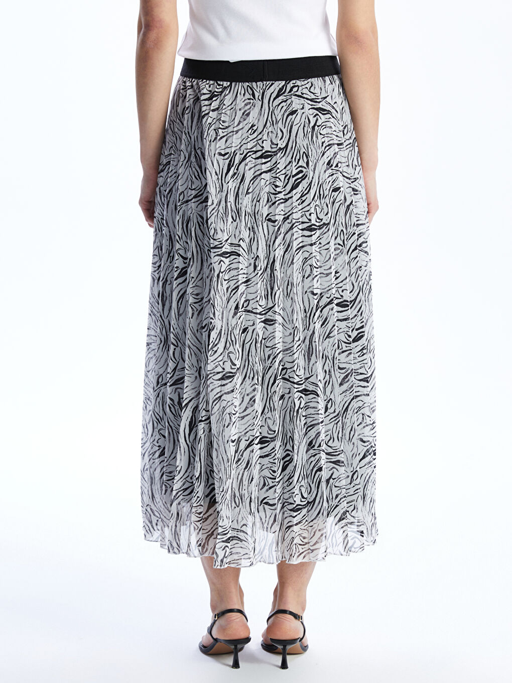 Elastic Waist Chiffon Women’S Pleated Skirt -S5PJ01Z8-LQJ