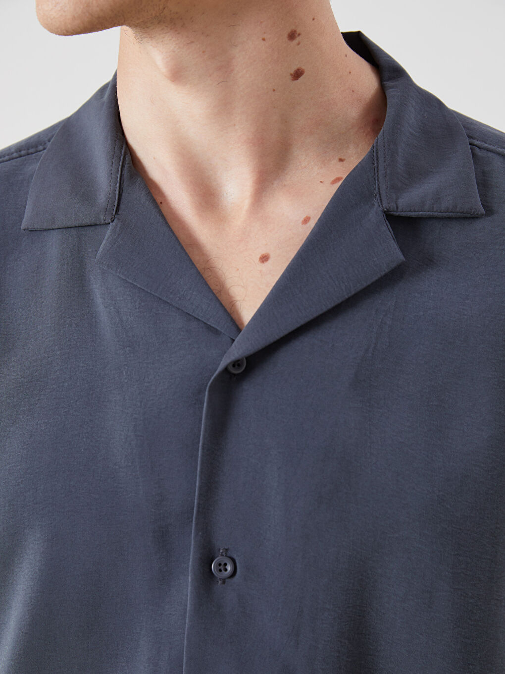 Regular Fit Short Sleeve Dobby Men's Shirt -S5PJ03Z8-E93
