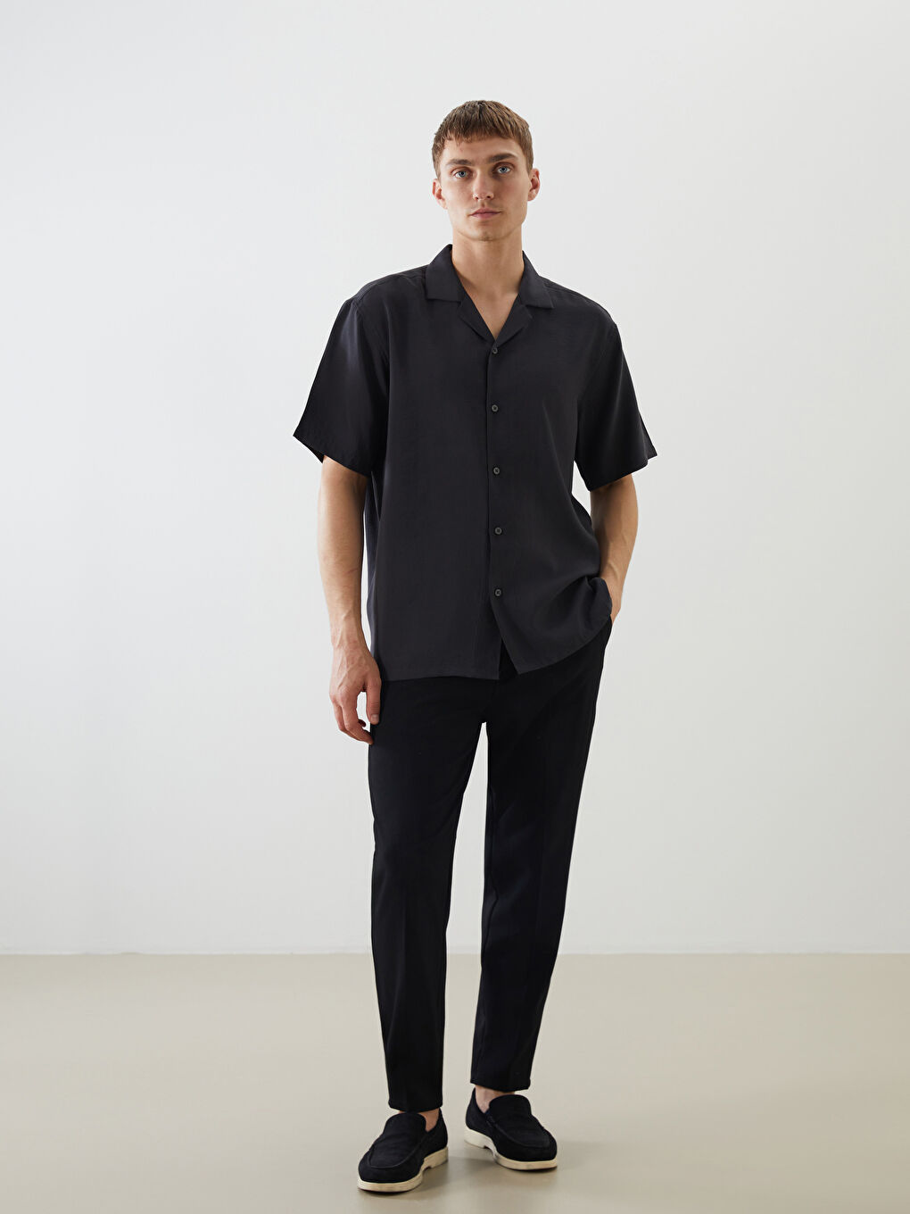 LCW Vision Regular Fit Short Sleeve Dobby Men's Shirt -S5PJ03Z8-KJA