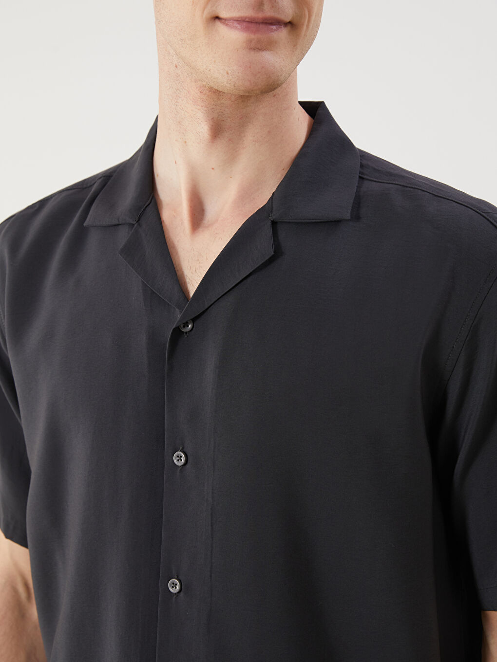 LCW Vision Regular Fit Short Sleeve Dobby Men's Shirt -S5PJ03Z8-KJA