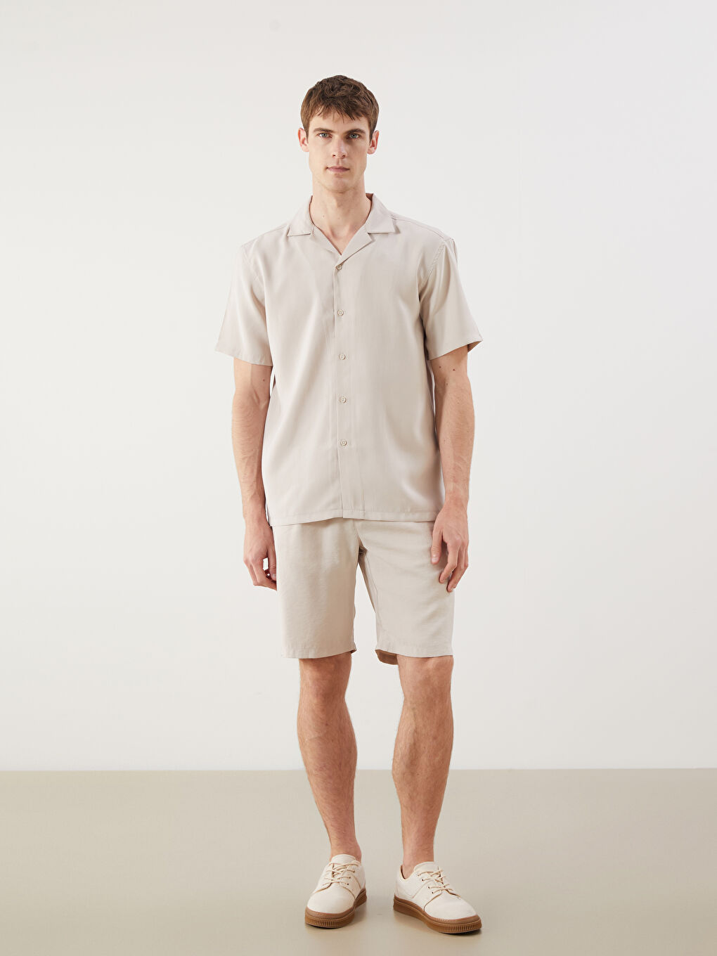 LCW Vision Regular Fit Short Sleeve Dobby Men's Shirt -S5PJ03Z8-ZC8