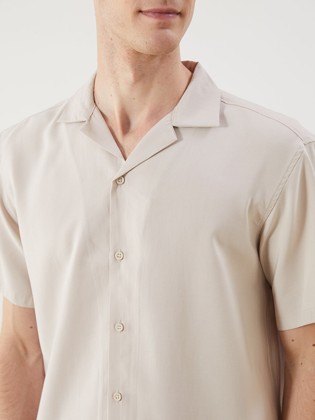 LCW Vision Regular Fit Short Sleeve Dobby Men's Shirt -S5PJ03Z8-ZC8
