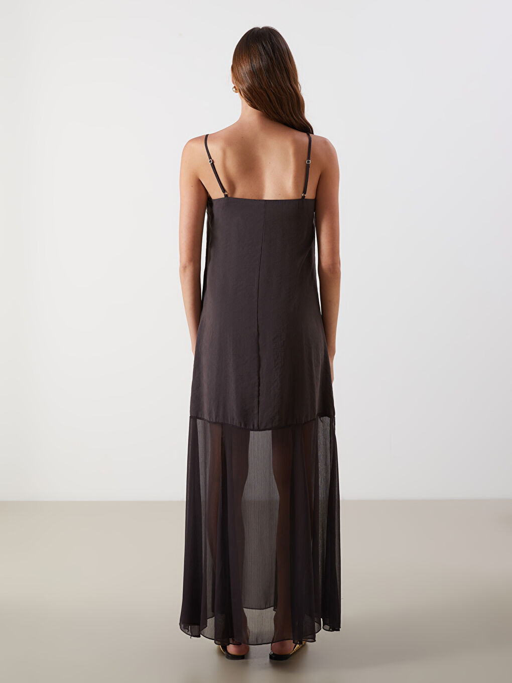 Square Collar Modal Blend Dress -S5PJ08Z8-HCQ