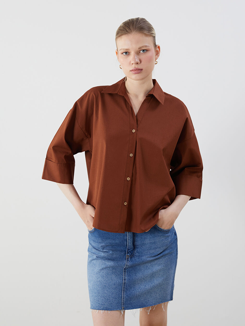 Oversize Women's Shirt -S5PJ14Z8-D2M