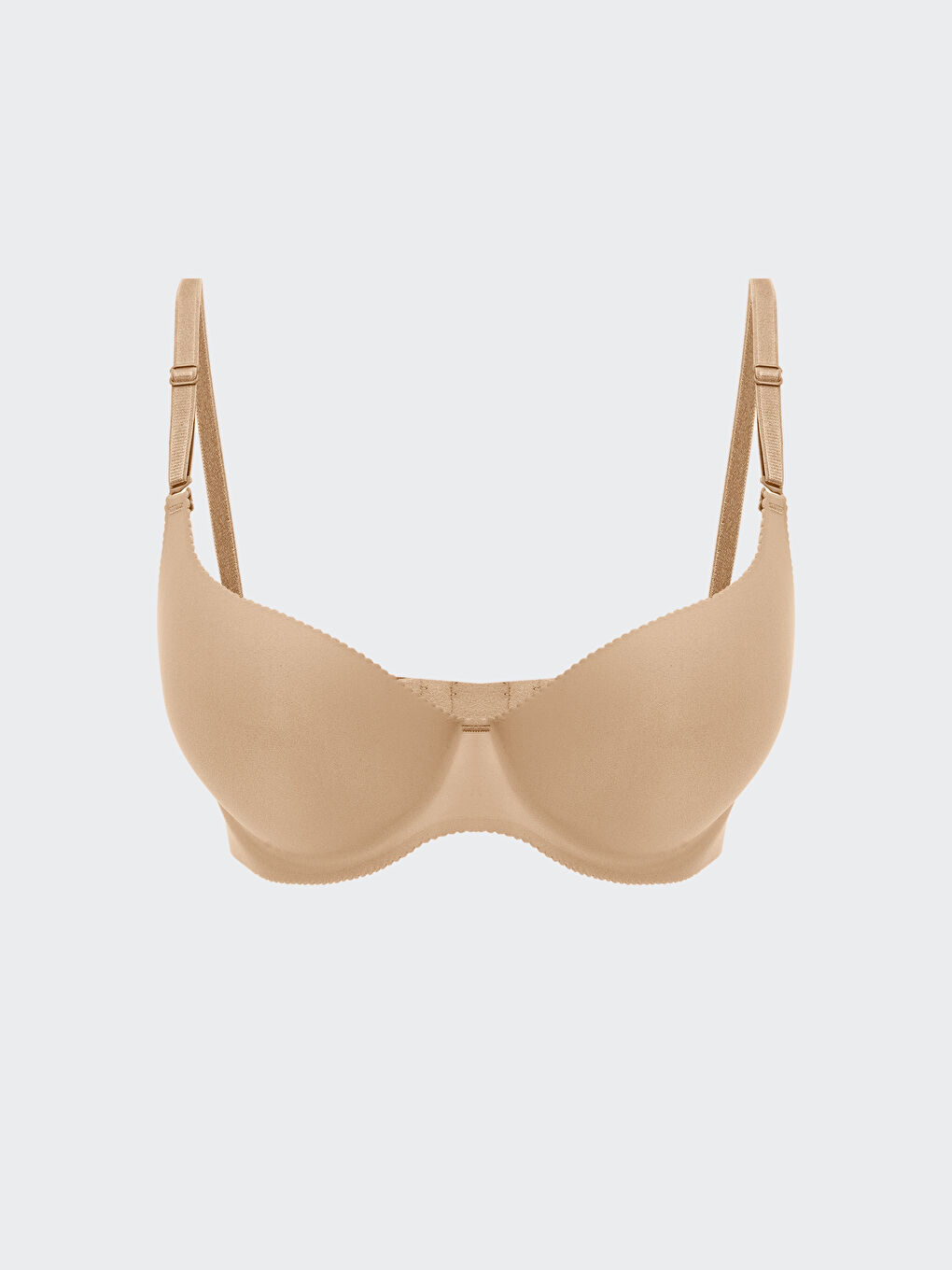 Pembe Balensiz Dolgulu Düz Tişört Sütyen