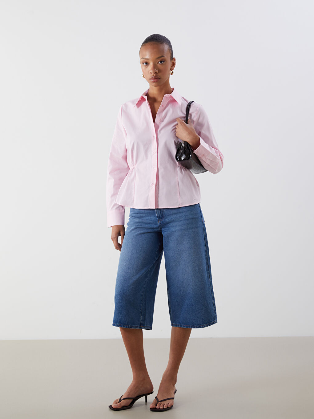 Gathered Detail Women's Shirt -S5PJ40Z8-EYK