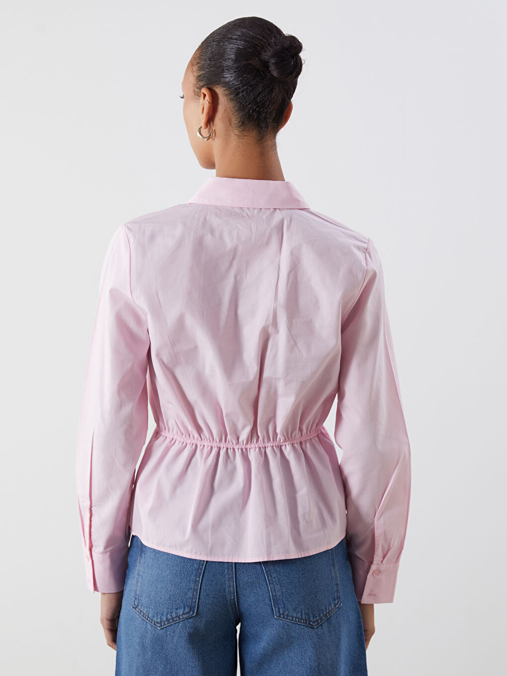 Gathered Detail Women's Shirt -S5PJ40Z8-EYK