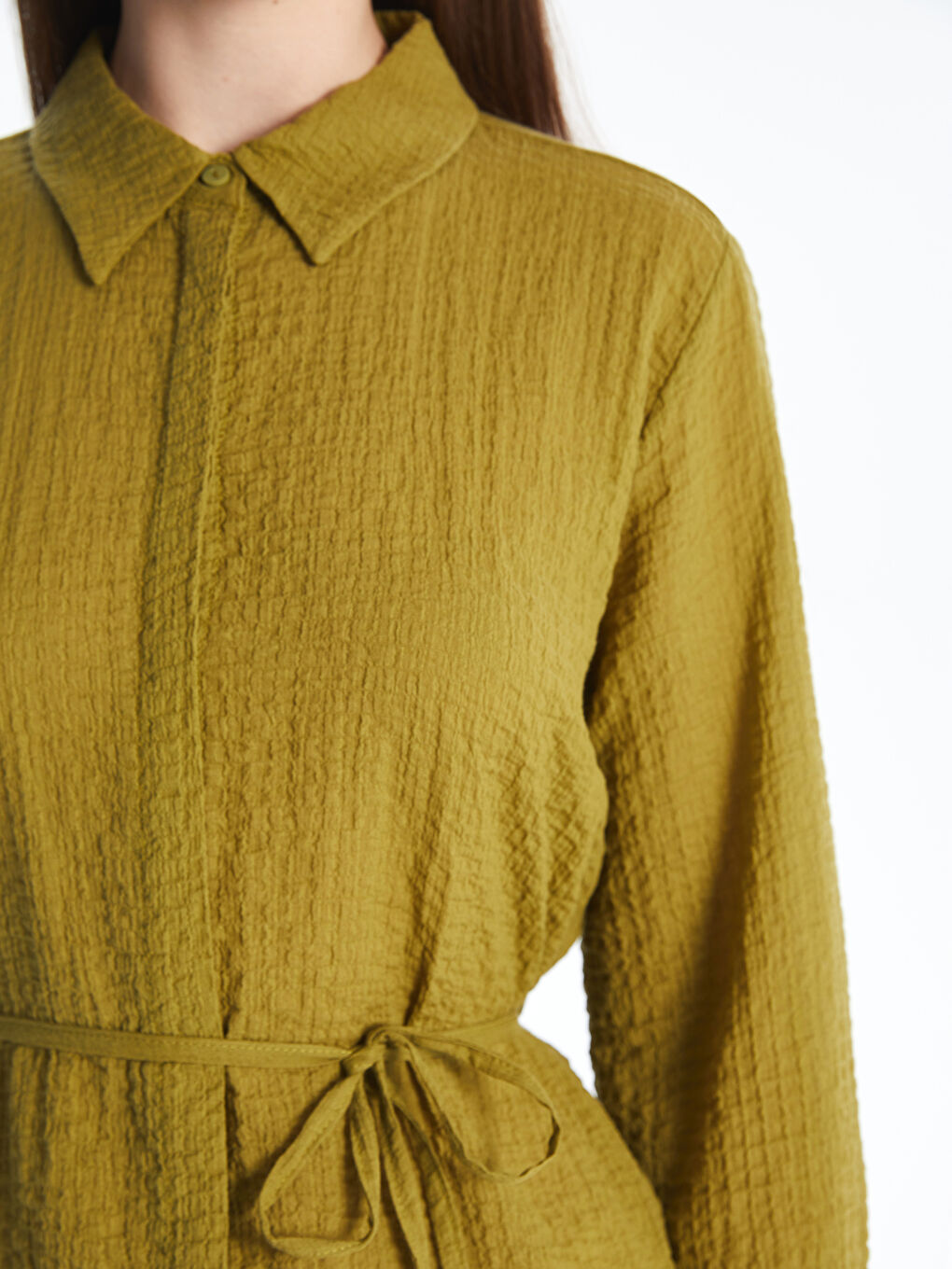 LCWAIKIKI Classic Textured Women's Shirt Tunic -S5PJ52Z8-GUW